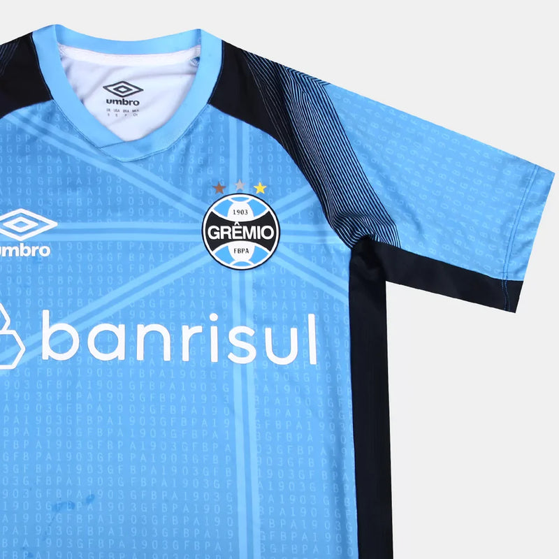 Camisa Grêmio Pré Jogo 2023/24 Azul  - Modelo Torcedor