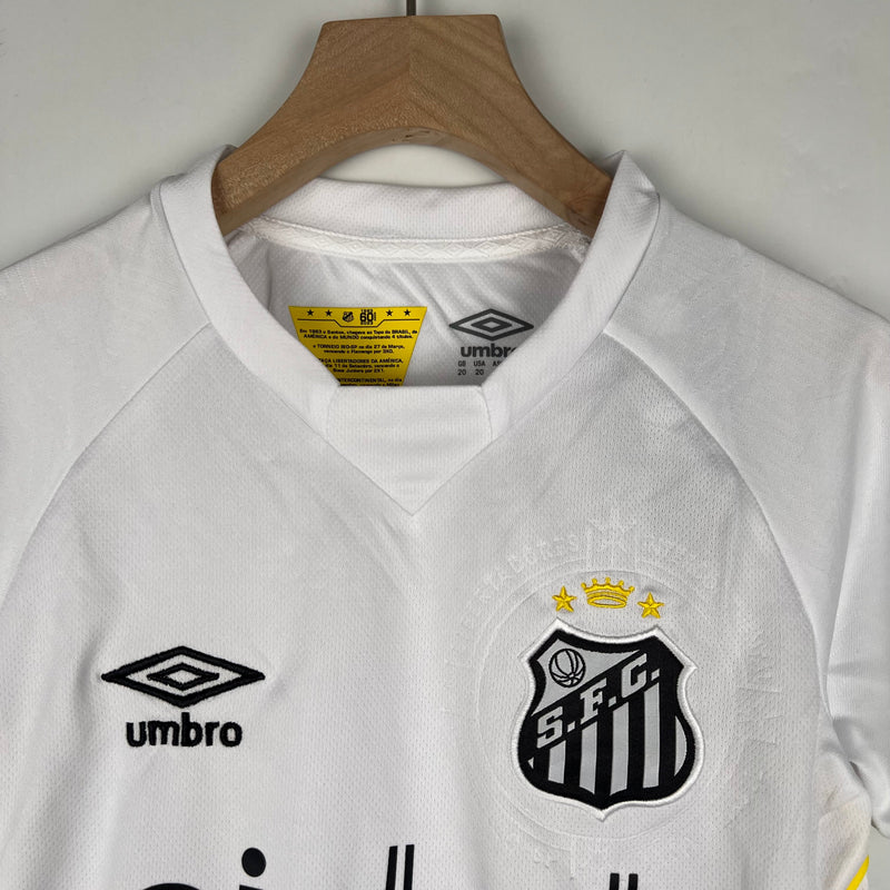 Conjunto Infantil Santos l 2023/24 Branco - Modelo Torcedor