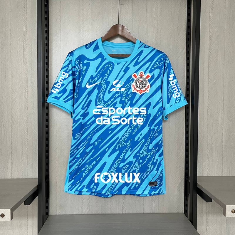 Camisa Corinthians Goleiro 2024/25 Azul - Modelo Torcedor