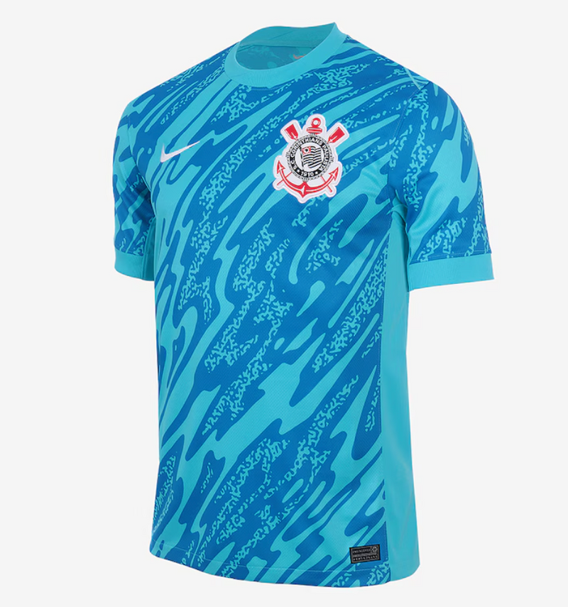 Camisa Corinthians Goleiro 2024/25 Azul - Modelo Torcedor