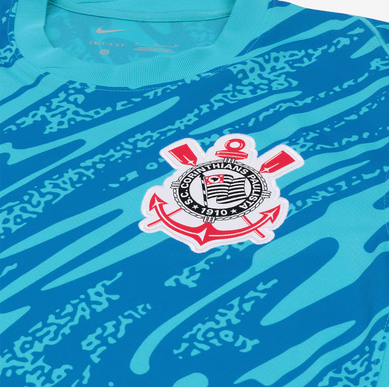 Camisa Corinthians Goleiro 2024/25 Azul - Modelo Torcedor