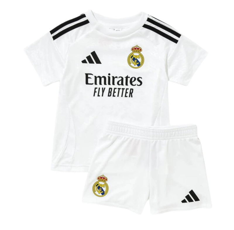 Conjunto Infantil Real Madrid l 2024/25 Branco - Modelo Torcedor