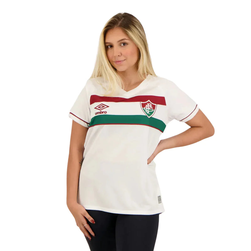 Camisa Feminina Fluminense ll 2023/24 Branca - Modelo Baby Look