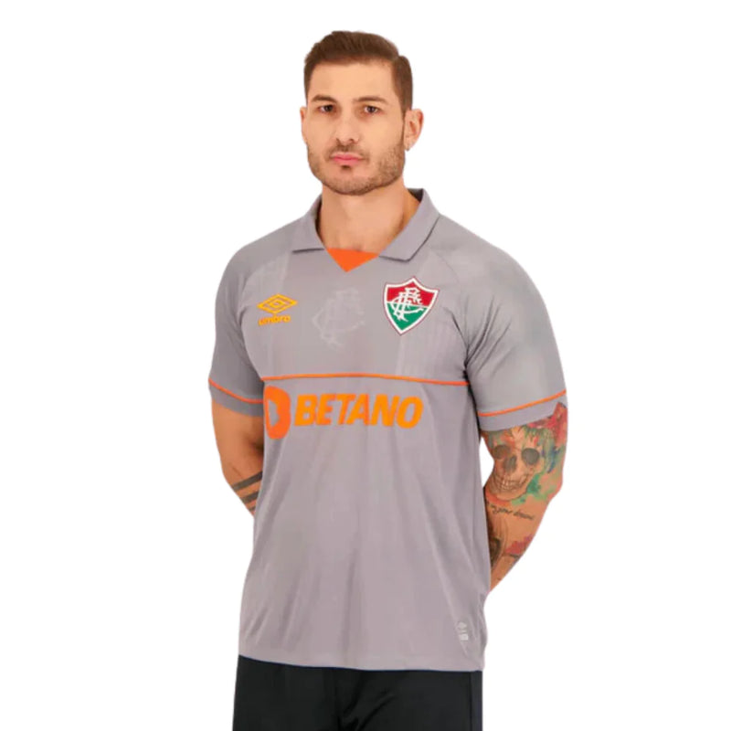 Camisa Fluminense Goleiro 2023/24 Cinza - Modelo Torcedor