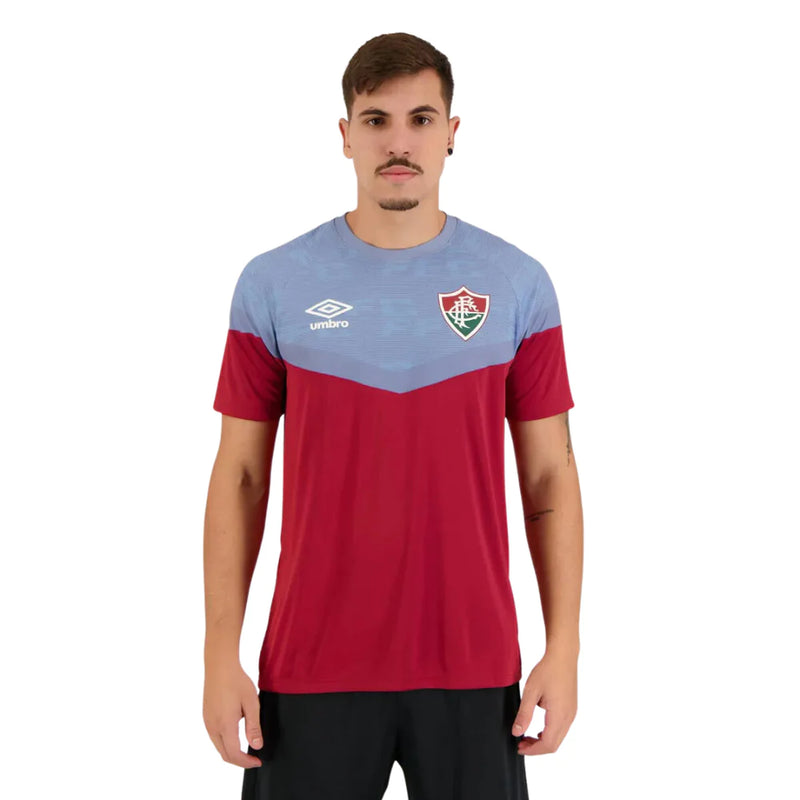 Camisa Fluminense Treino 2023/24 Azul e Vinho - Modelo Torcedor