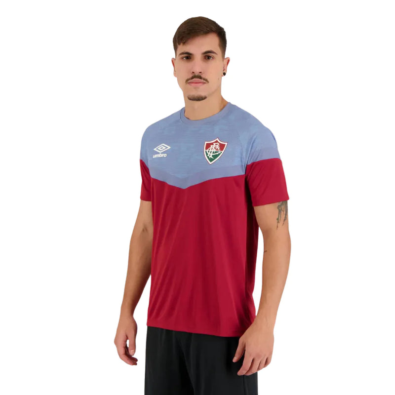 Camisa Fluminense Treino 2023/24 Azul e Vinho - Modelo Torcedor