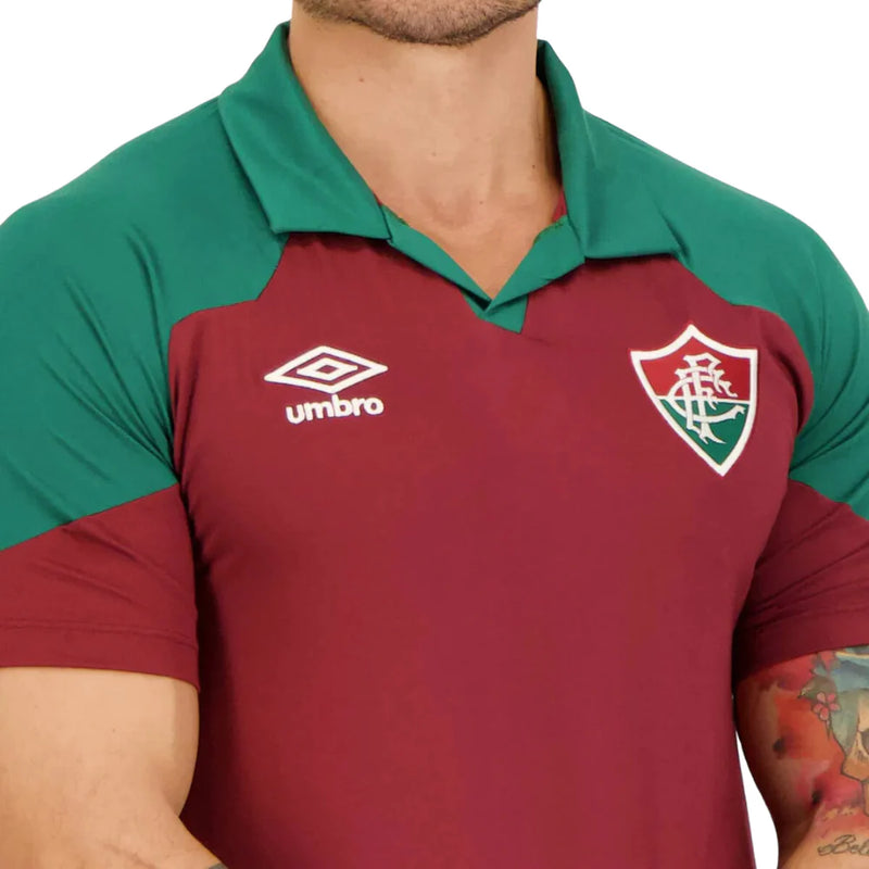 Camisa Fluminense Comissão 2023/24 Vinho - Modelo Torcedor