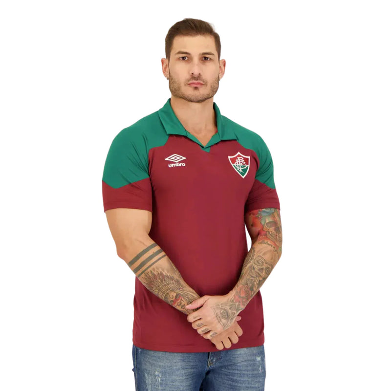 Camisa Fluminense Comissão 2023/24 Vinho - Modelo Torcedor