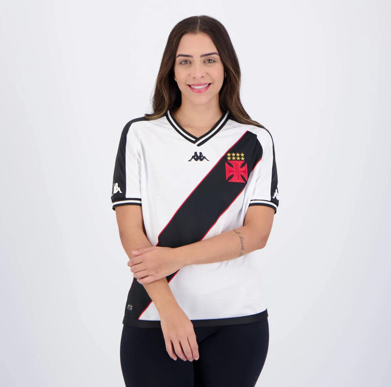 Camisa Feminina Vasco da Gama ll 2024/25 Branca - Modelo Baby Look