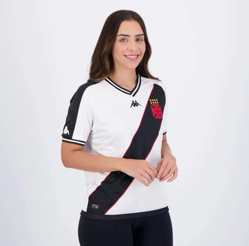 Camisa Feminina Vasco da Gama ll 2024/25 Branca - Modelo Baby Look