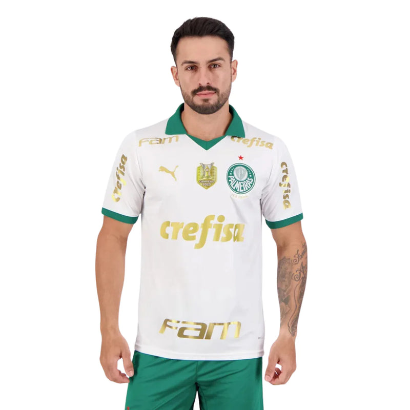 Camisa Palmeiras c/ Patrocínios ll 2024/25 Branca - Modelo Torcedor