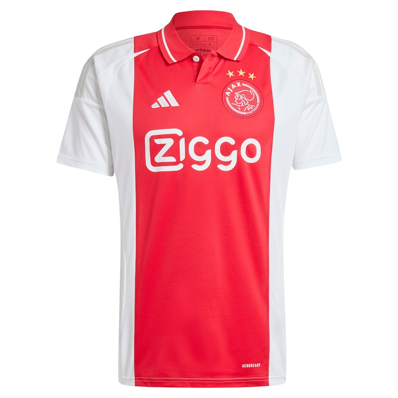 Camisa Ajax l 2024/25 Branca e Vermelha - Modelo Torcedor