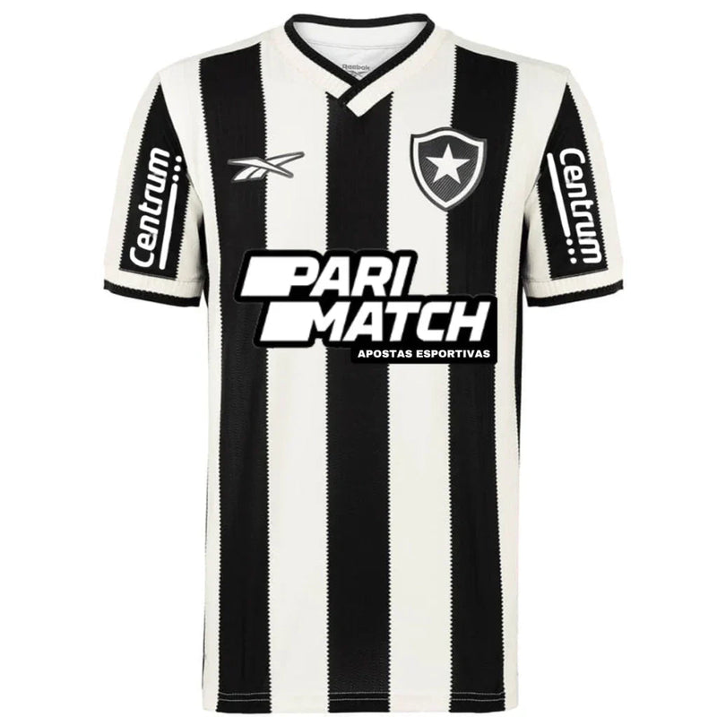 Camisa Botafogo c/ Patrocinadores l 2024/25 Alvinegra - Modelo Torcedor