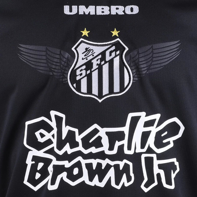 Camisa Santos x Charlie Brown 2023/24 Preta - Modelo Torcedor