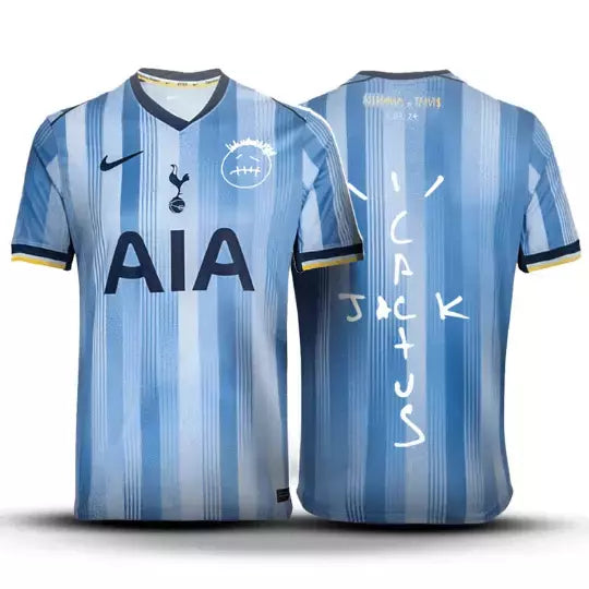 Camisa Tottenham II Especial Travis Scott 2024/25 Azul - Modelo Torcedor