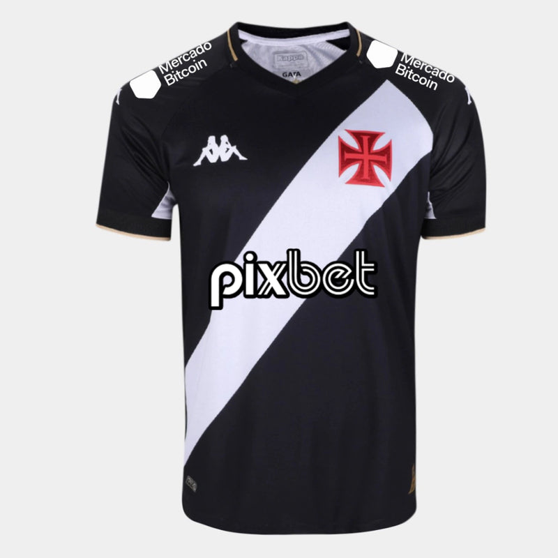 Camisa Vasco da Gama c/ Patrocínios l 2023/24 Preta - Modelo Torcedor