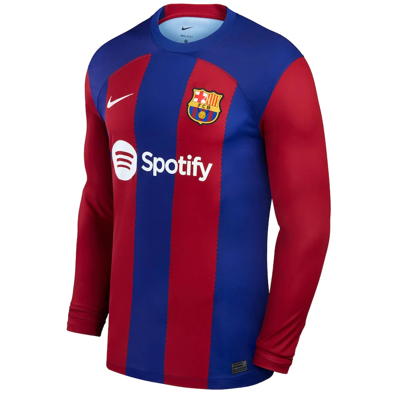 Camisa Manga Longa Barcelona l 2023/24 Grená - Modelo Torcedor