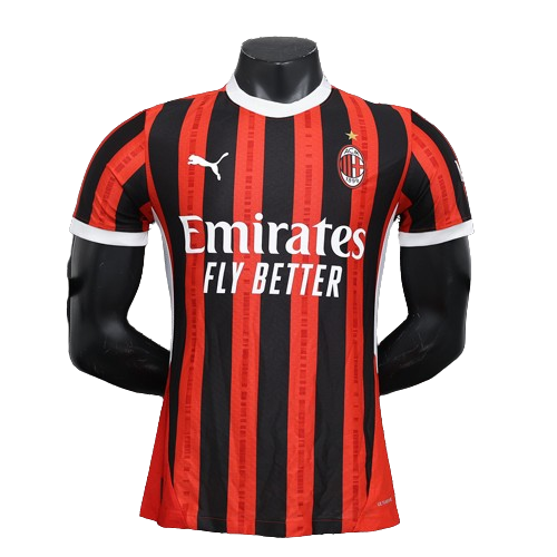 Camisa Milan l 2024/25 Vermelha e Preta - Modelo Jogador