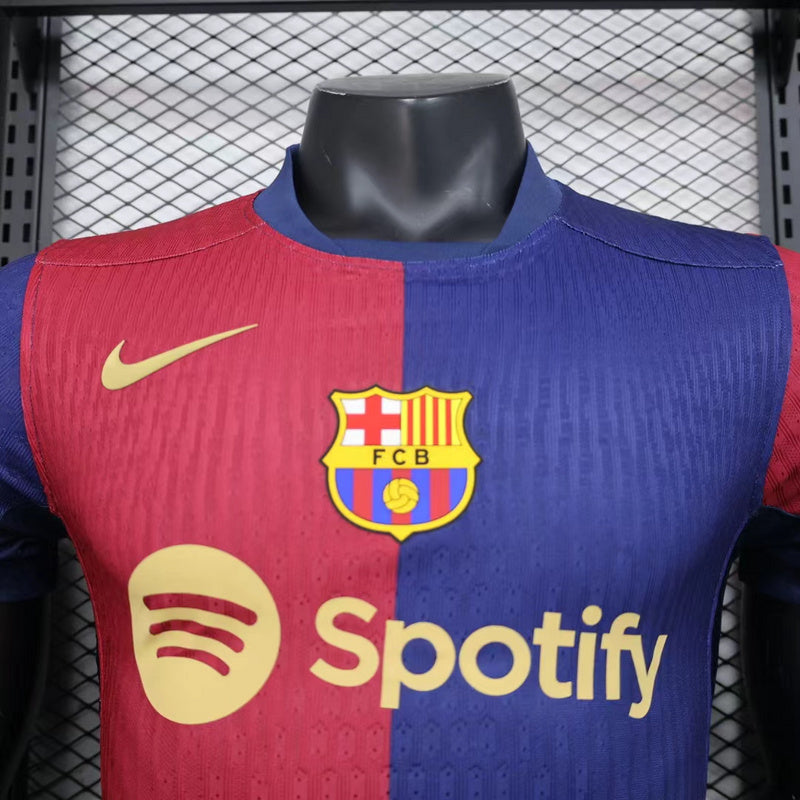 Camisa Barcelona l 2024/25 Grená - Modelo Jogador