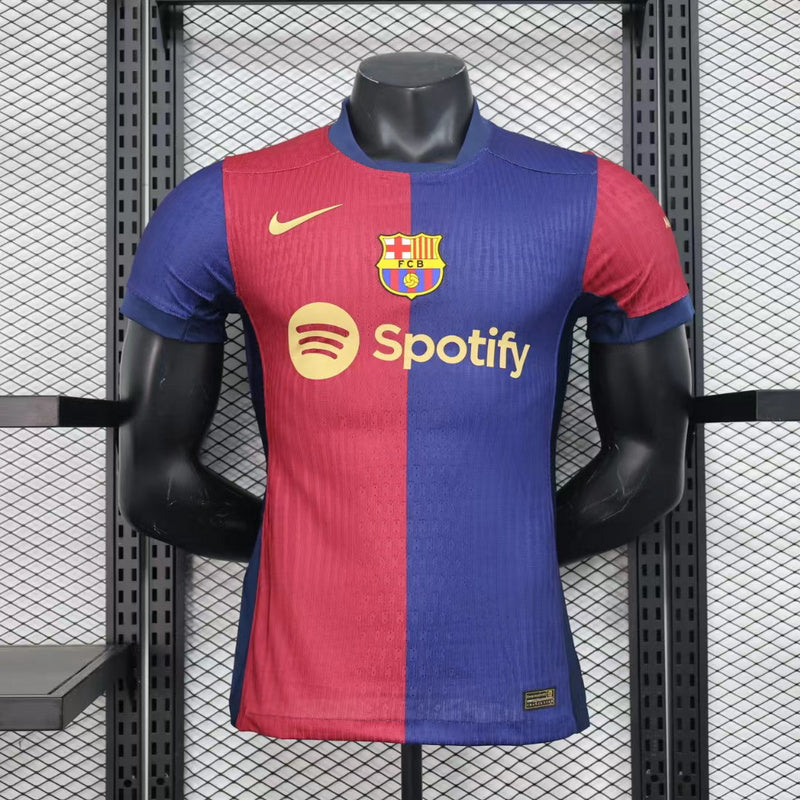 Camisa Barcelona l 2024/25 Grená - Modelo Jogador