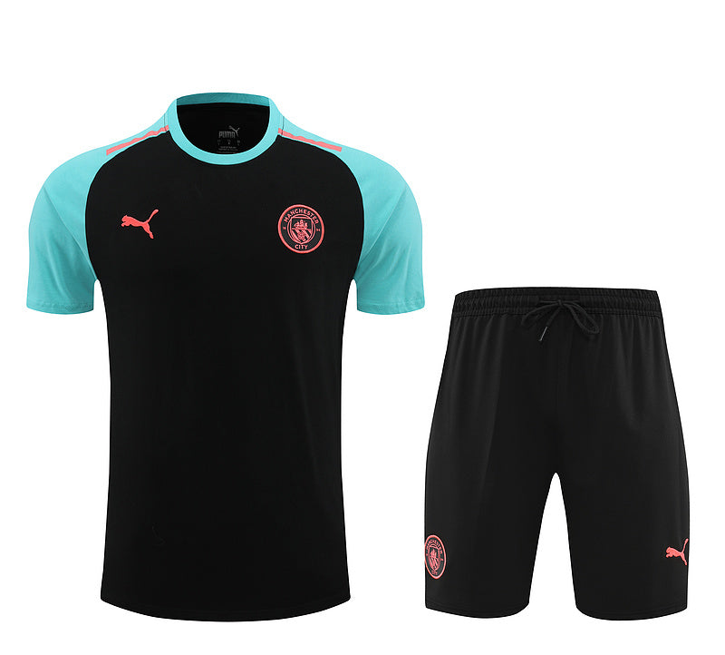 Conjunto Manchester City Treino 100% Algodão - Modelo Torcedor