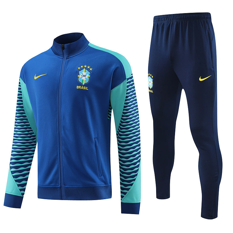 Conjunto de Frio Seleção Brasil 2024/25 Azul - Viagem