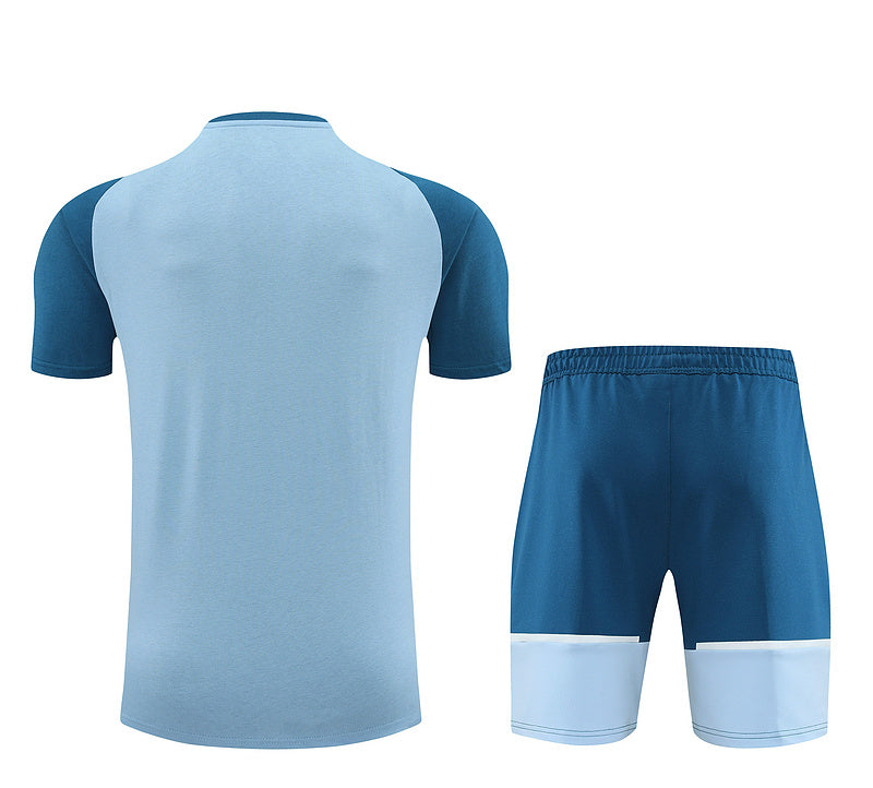 Conjunto Manchester City Treino 100% Algodão - Modelo Torcedor