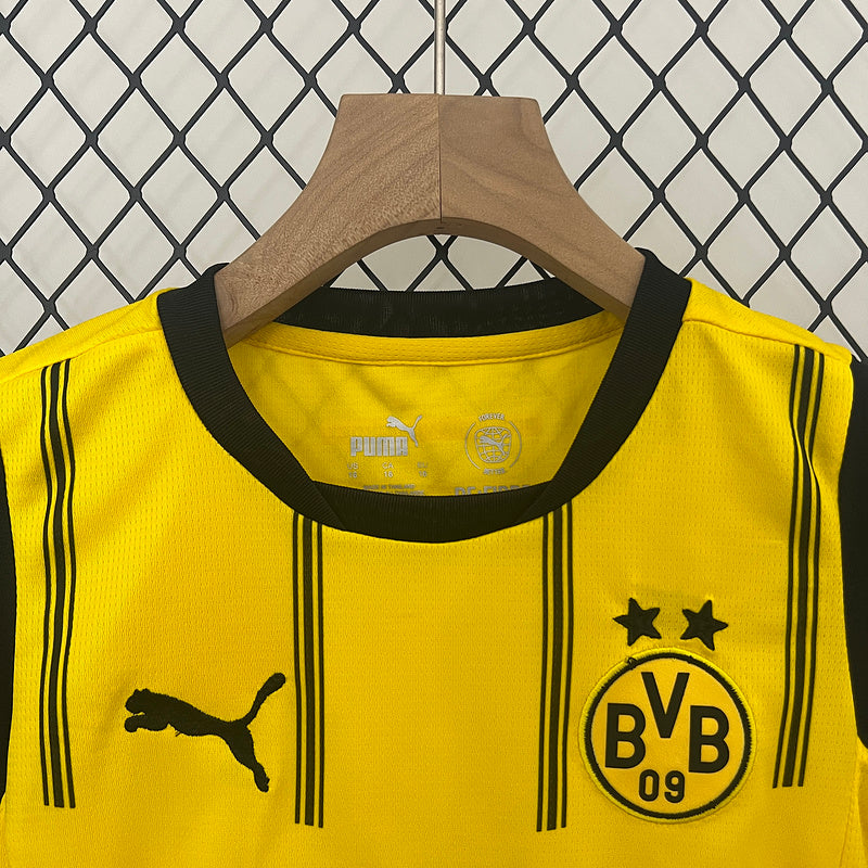 Conjunto Infantil Borussia Dortmund l 2024/25 Listrado - Modelo Torcedor