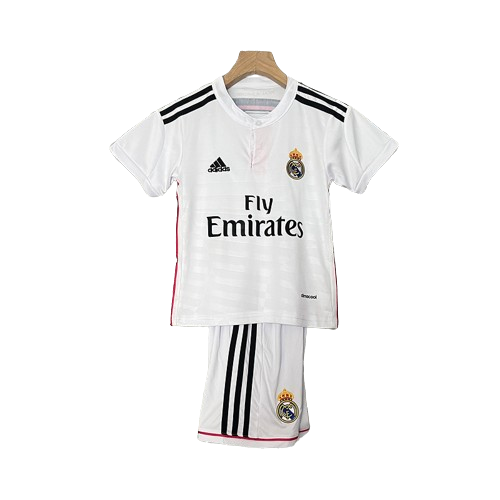 Conjunto Retrô Infantil Real Madrid l 2014/15 - Modelo Torcedor