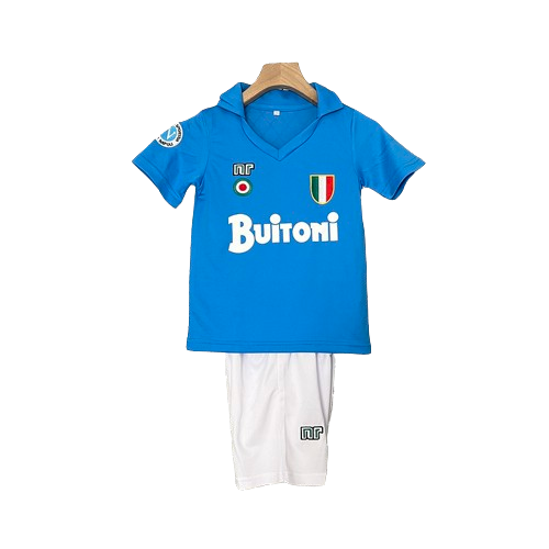 Conjunto Retrô Infantil Napoli l 1987/88 - Modelo Torcedor