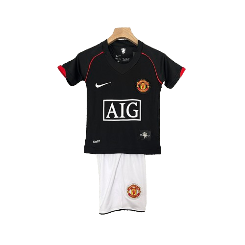 Conjunto Retrô Infantil Manchester United ll 2007/08 - Modelo Torcedor