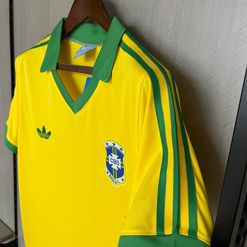 Camisa Retrô Seleção Brasil 1977 Home