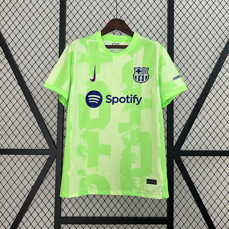 Camisa Barcelona lll 2024/25 Verde - Modelo Torcedor