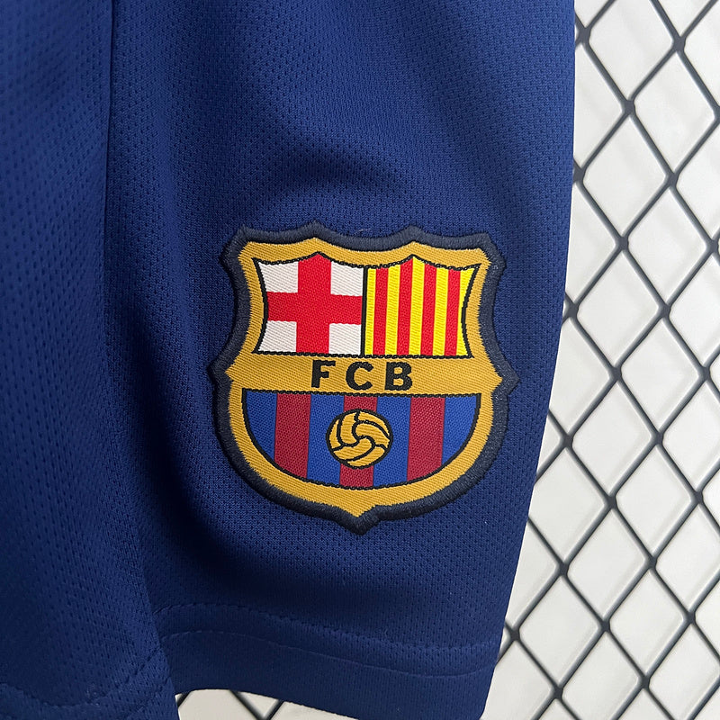 Conjunto Retrô Infantil Barcelona l 2013/14 - Modelo Torcedor