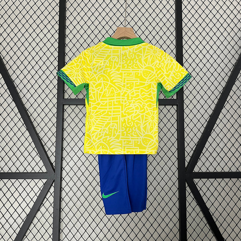 Conjunto Infantil Seleção Brasil l 2024 - Modelo Torcedor