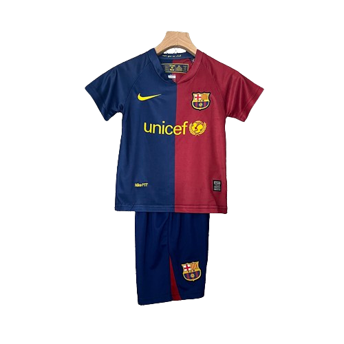 Conjunto Retrô Infantil Barcelona l 2008/09 - Modelo Torcedor