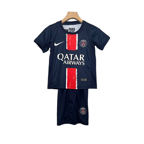 Conjunto Infantil PSG l 2024/25 Azul - Modelo Torcedor