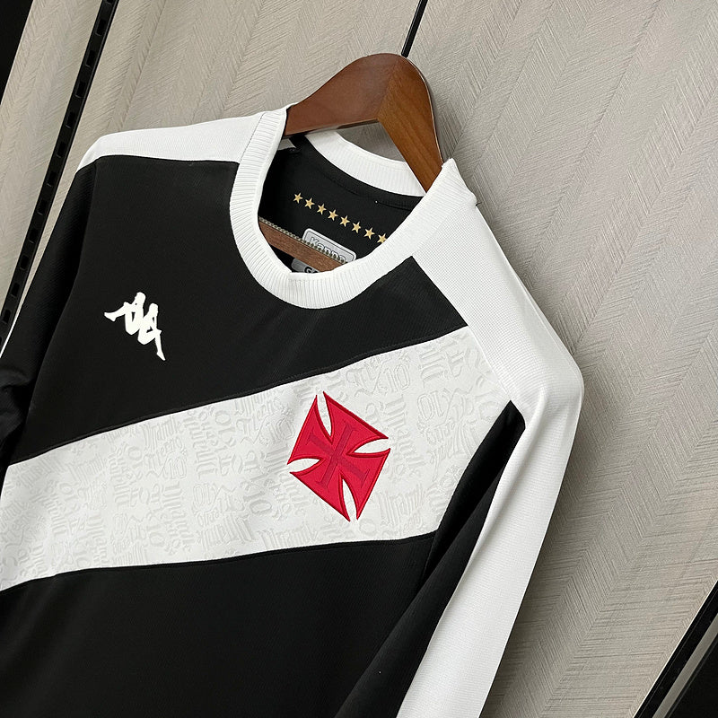 Camisa Manga Longa Vasco da Gama l 2024/25 Preta - Modelo Torcedor