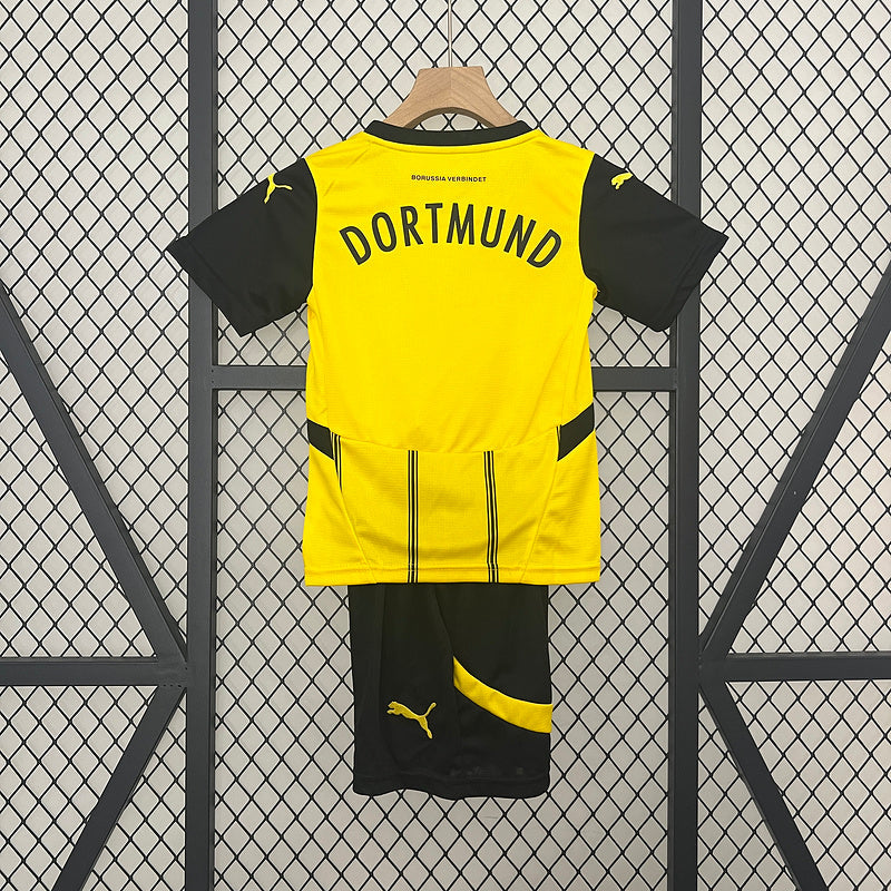 Conjunto Infantil Borussia Dortmund l 2024/25 Listrado - Modelo Torcedor