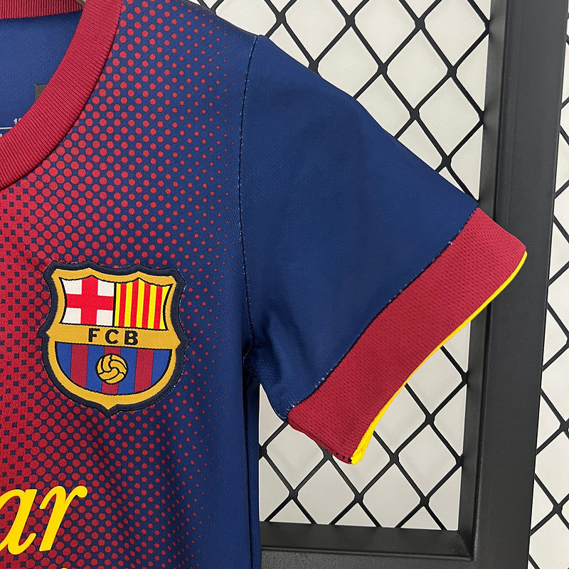 Conjunto Retrô Infantil Barcelona l 2012/13 - Modelo Torcedor