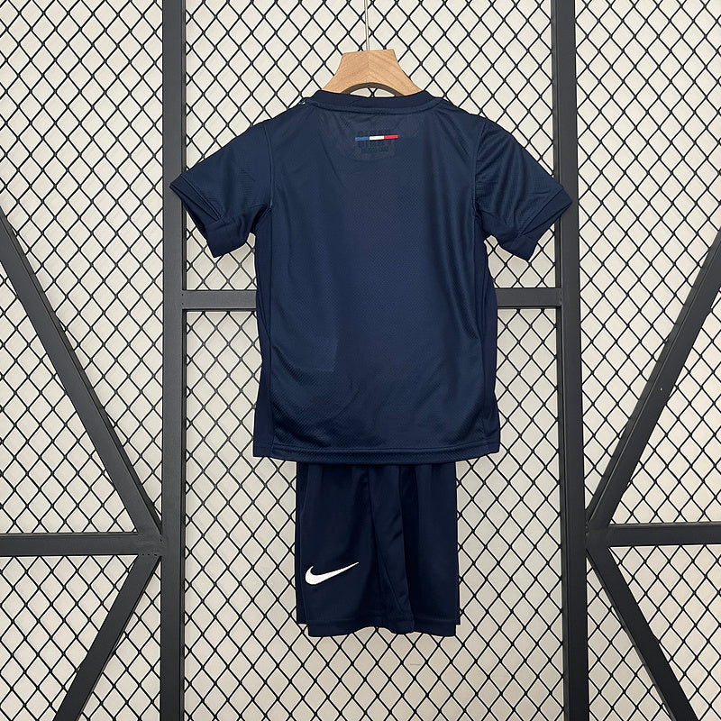 Conjunto Infantil PSG l 2024/25 Azul - Modelo Torcedor