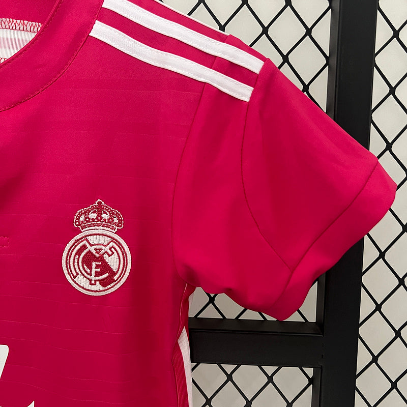 Conjunto Retrô Infantil Real Madrid ll 2014/15 - Modelo Torcedor