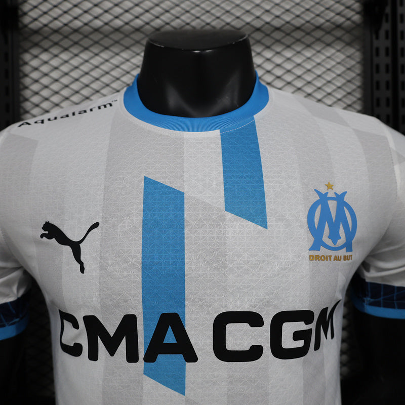 Camisa Olympique de Marseille l 2024/25 Branca - Modelo Jogador