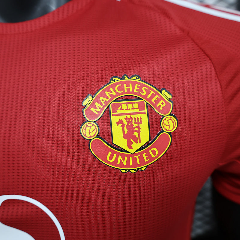 Camisa Manchester United l 2024/25 Vermelha - Modelo Jogador