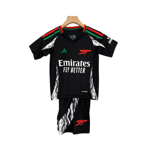 Conjunto Infantil Arsenal ll 2024/25 Preto - Modelo Torcedor