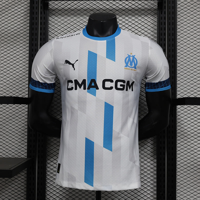 Camisa Olympique de Marseille l 2024/25 Branca - Modelo Jogador