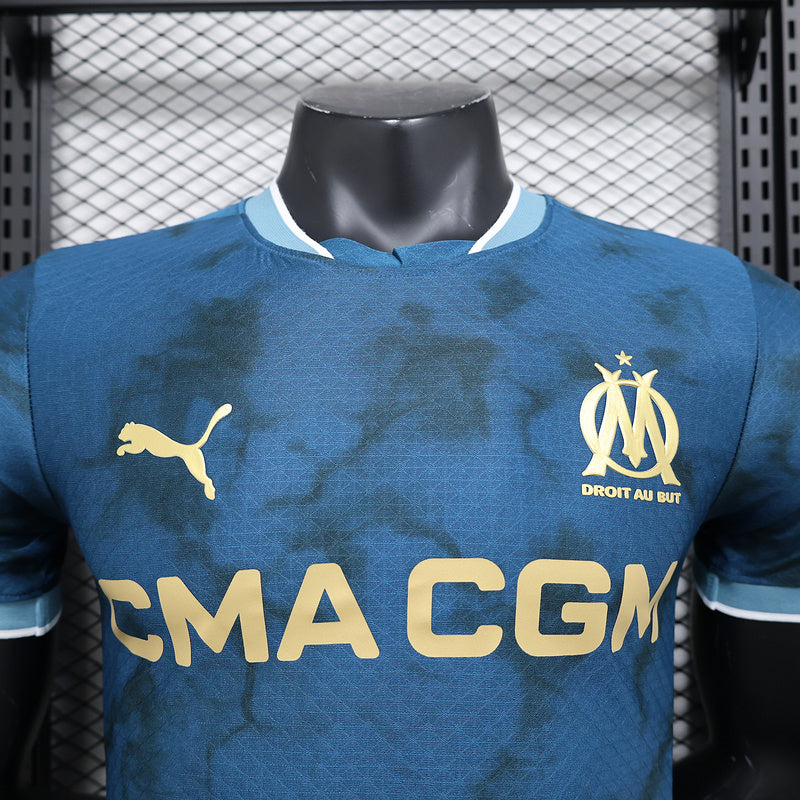 Camisa Olympique de Marseille ll 2024/25 Azul - Modelo Jogador