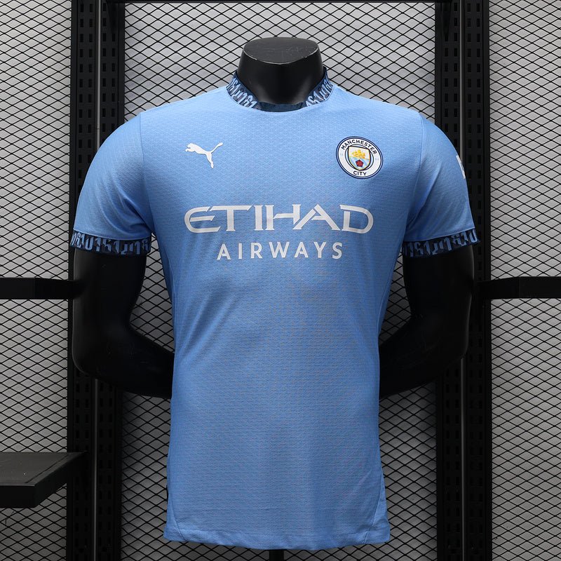 Camisa Manchester City l 2024/25 Azul - Modelo Jogador