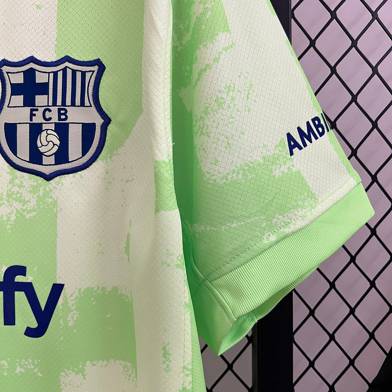 Camisa Barcelona lll 2024/25 Verde - Modelo Torcedor