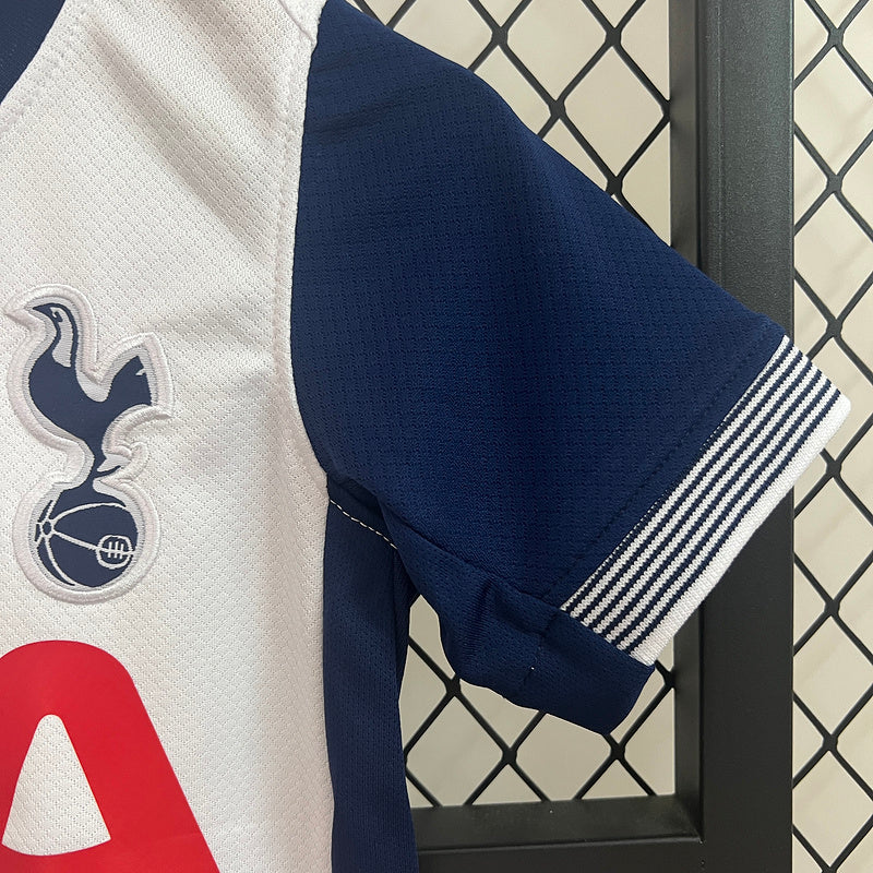 Conjunto Infantil Tottenham l 2024/25 Branco - Modelo Torcedor